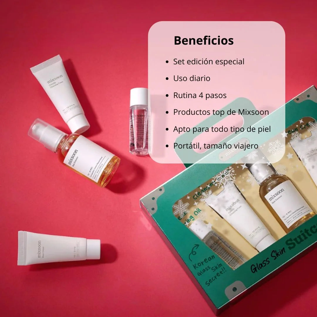 Mixsoon Glass Skin Suitcase (Oil, Foam, Essence, Cream)