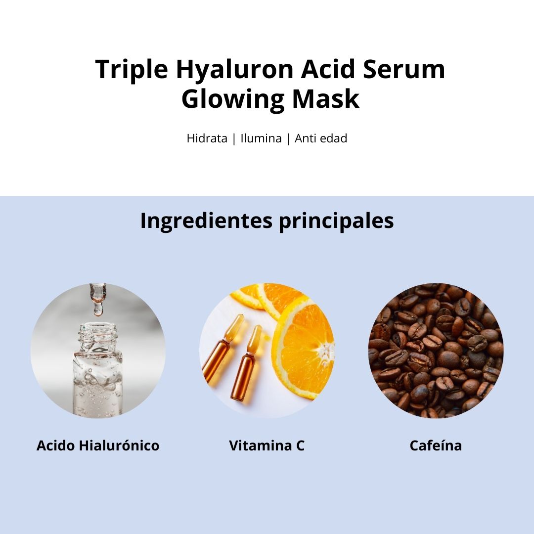 OOTD - Mascarilla Triple Hyaluron Acid Serum Glowing Mask