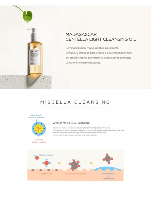 SKIN1004 - Madagascar Centella Light Cleansing Oil – Limpiador Oleoso 200ml