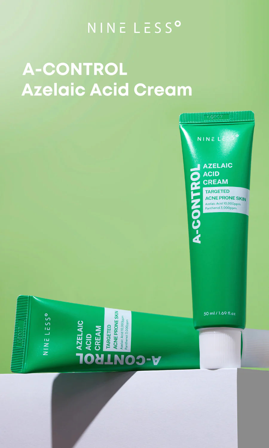 NINELESS Azelaic Acid Cream – Crema antiacné / Antirojeces piel sensible 50ml