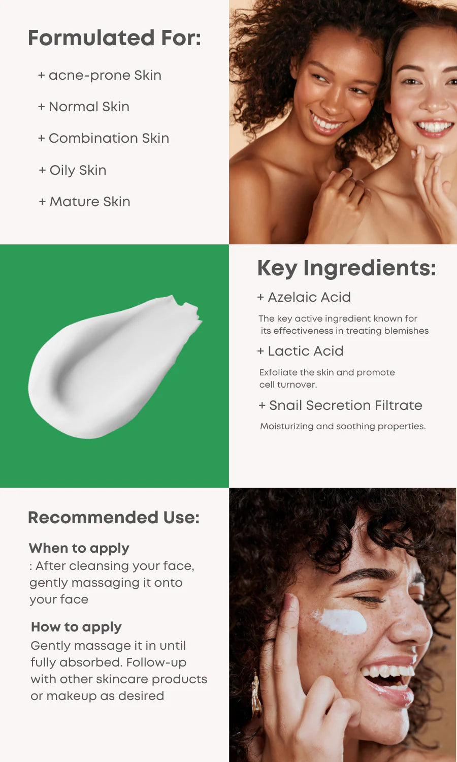NINELESS Azelaic Acid Cream – Crema antiacné / Antirojeces piel sensible 50ml