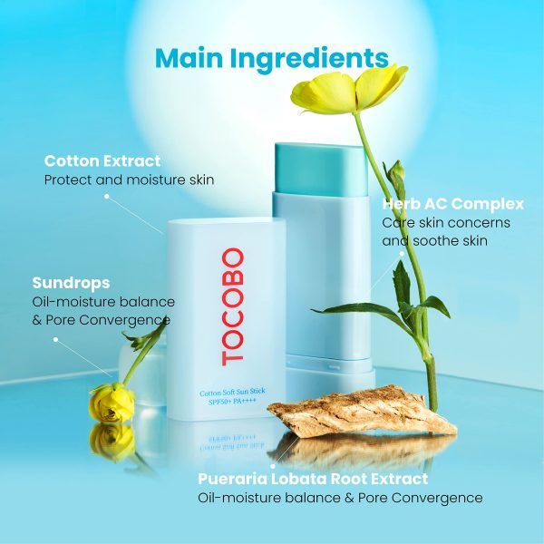 Bloqueador TOCOBO – Cotton Soft Sun Stick SPF50+ PA++++