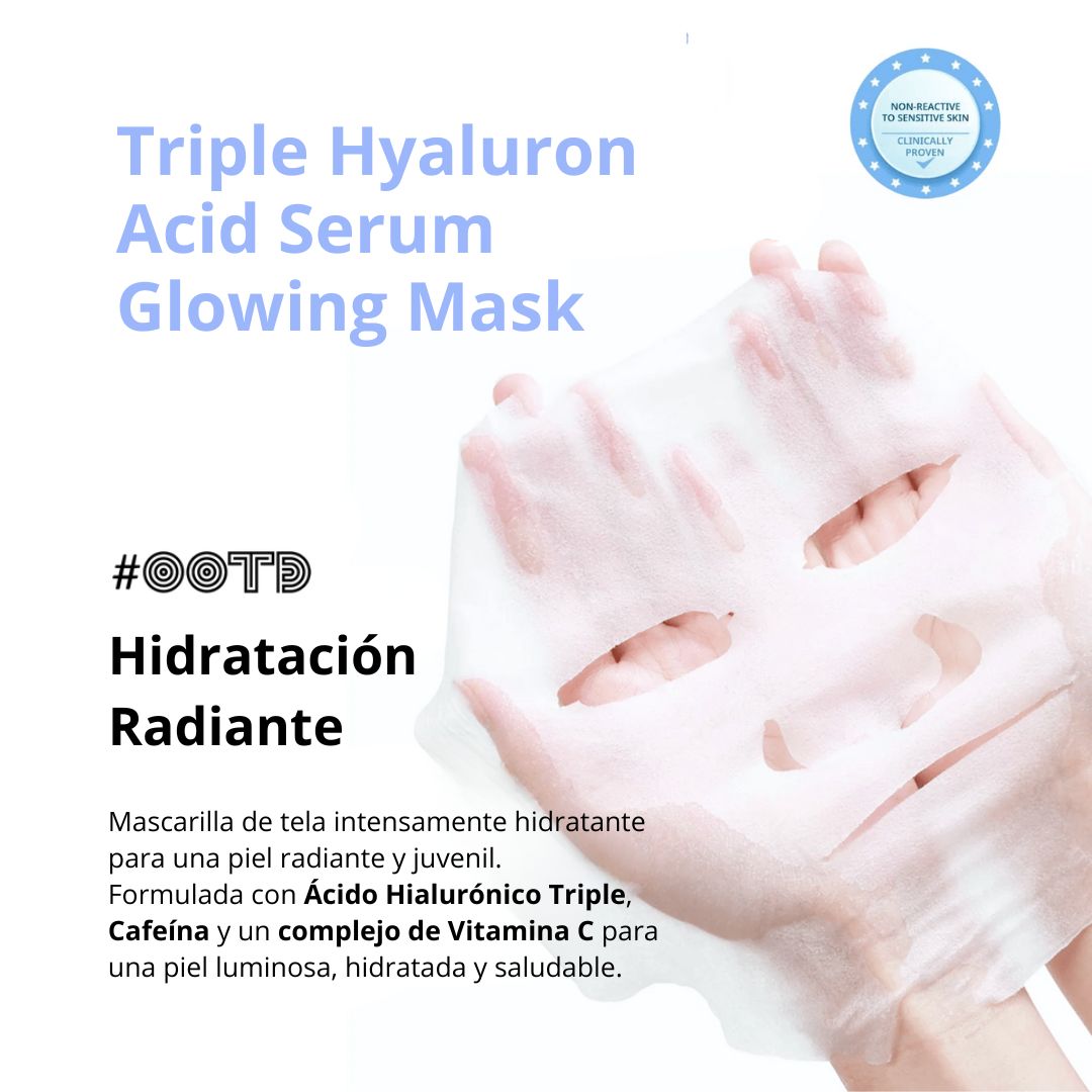 OOTD - Mascarilla Triple Hyaluron Acid Serum Glowing Mask
