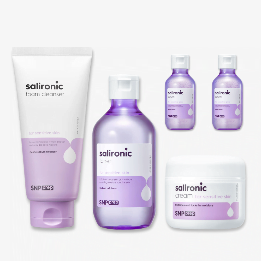 SNP - Salironic Skincare Set (Cleanser, Toner, Cream, Serum)