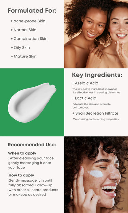 NINELESS Azelaic Acid Cream – Crema antiacné / Antirojeces piel sensible 50ml