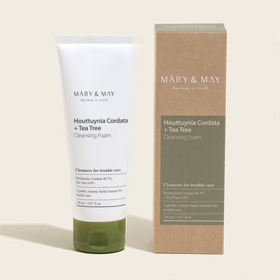 MARY&MAY HOUTTUYNIA CORDATA+ TEA TREE CLEANSING FOAM 150ML