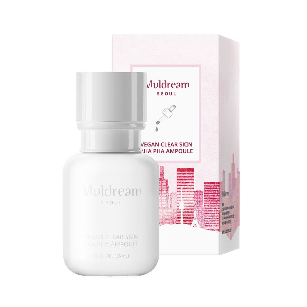 [MULDREAM] Vegan clear skin AHA PHA ampoule | Moonbow Cosmeticos Coreanos