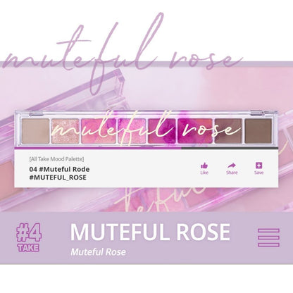 [Peripera] ALL TAKE MOOD PALETTE 04 MUTEFUL ROSE